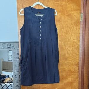 Quince Navy Sleeveless Dress